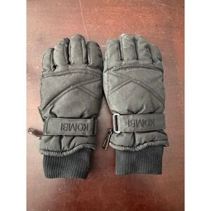 Kombi Gore-Tex Winter Gloves Womens Medium Black Leather Palm Ski Snowboard